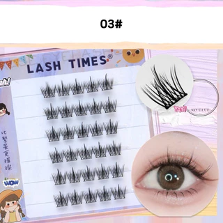 C-14🌟ขนตาปลอม3D แบบช่อ ไม่ต้องใช้กาวสำหรับมือใหม่ ติดง่าย ตาโตธรรมชาติ สไตล์เกาหลี