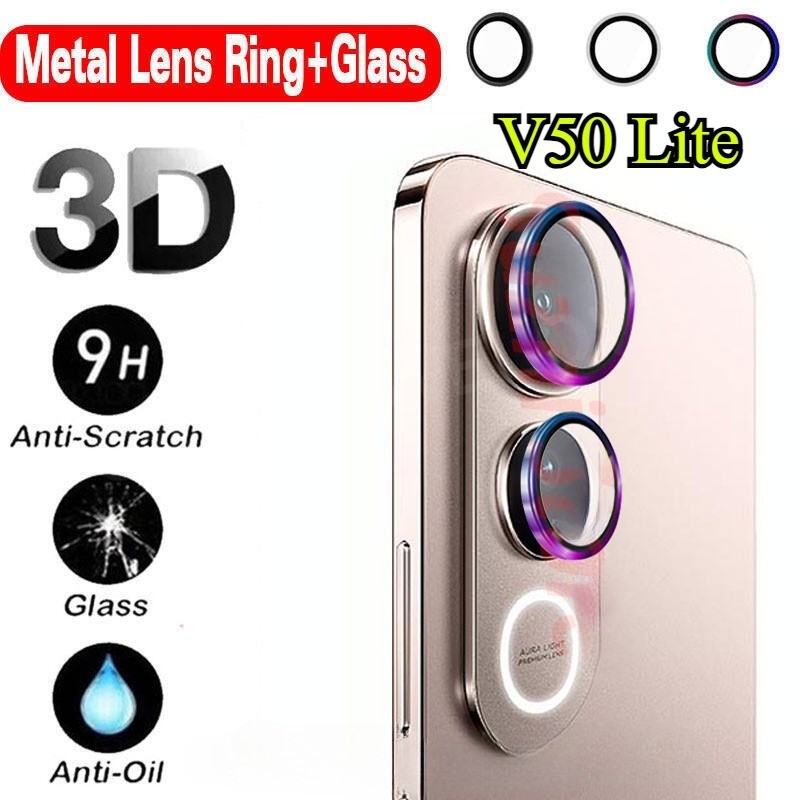 สําหรับ Vivo V50 Lite 5G V50Lite 4G V40lite Y21d 5G 2025 ตําแหน่งโลหะกล้องเลนส์แก้วแหวนเลนส์คลุมทั้ง