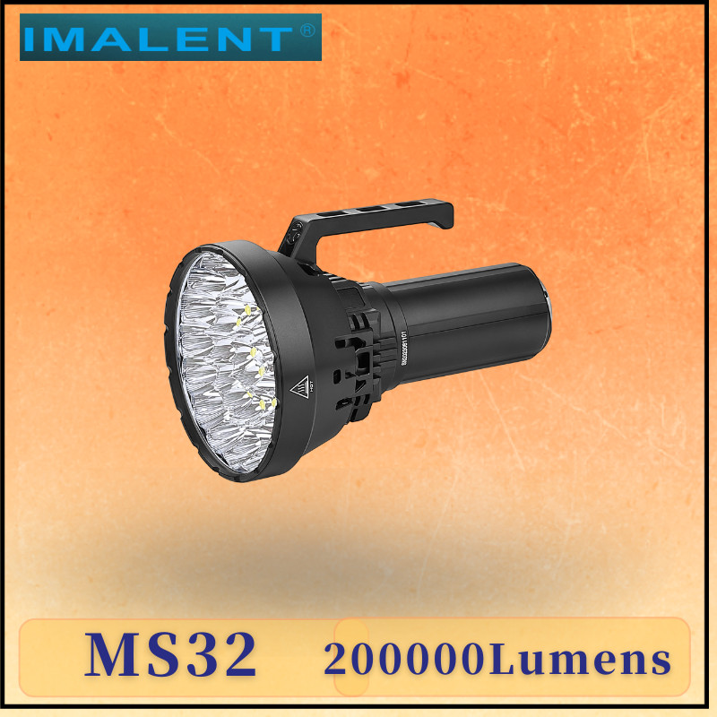 IMALENT MS32 แบบพกพา High Power Brightest ไฟฉาย/ไฟฉาย, 32 XHP70.2 LEDs 200,000 Lumens 1,618m Beam Th