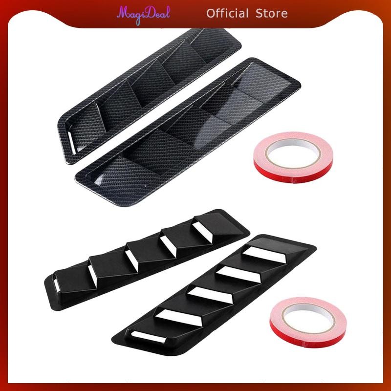 MagiDeal Car Hood Vent Kit Vents Bonnet Cover Louver Air Flow Intake สําหรับตกแต่ง