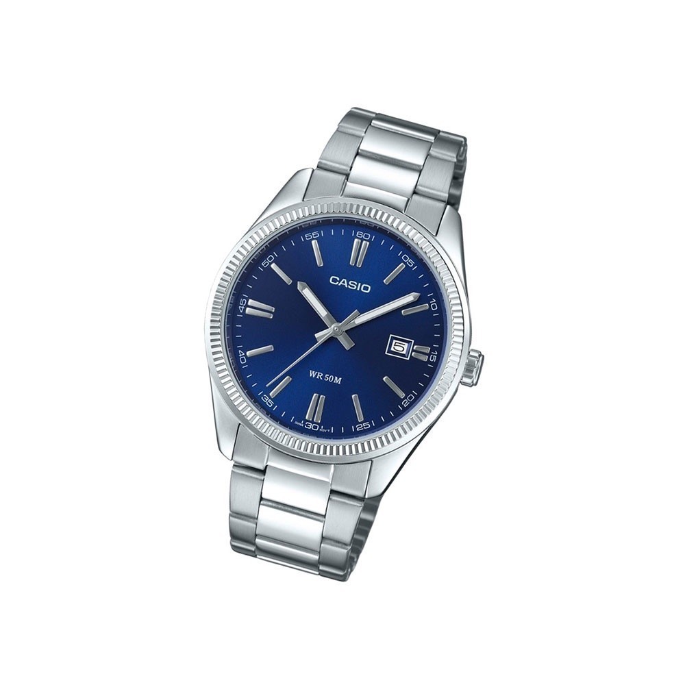 CASIO นาฬิกาข้อมือ CASIO รุ่น MTP-1302PD-2AVEF วัสดุสเตนเลสสตีล สีน้ำเงิน