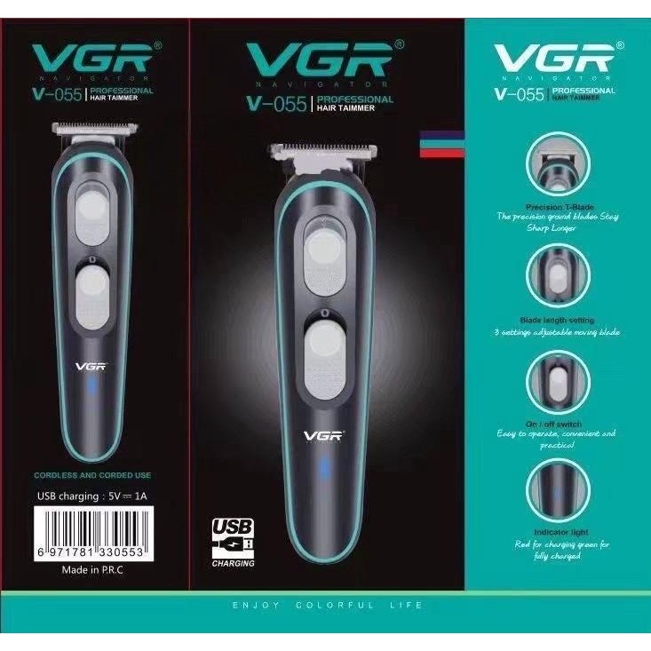 ปัตตาเลี่ยนไร้สาย แบตตาเลี่ยนตัดผม VGR V-055