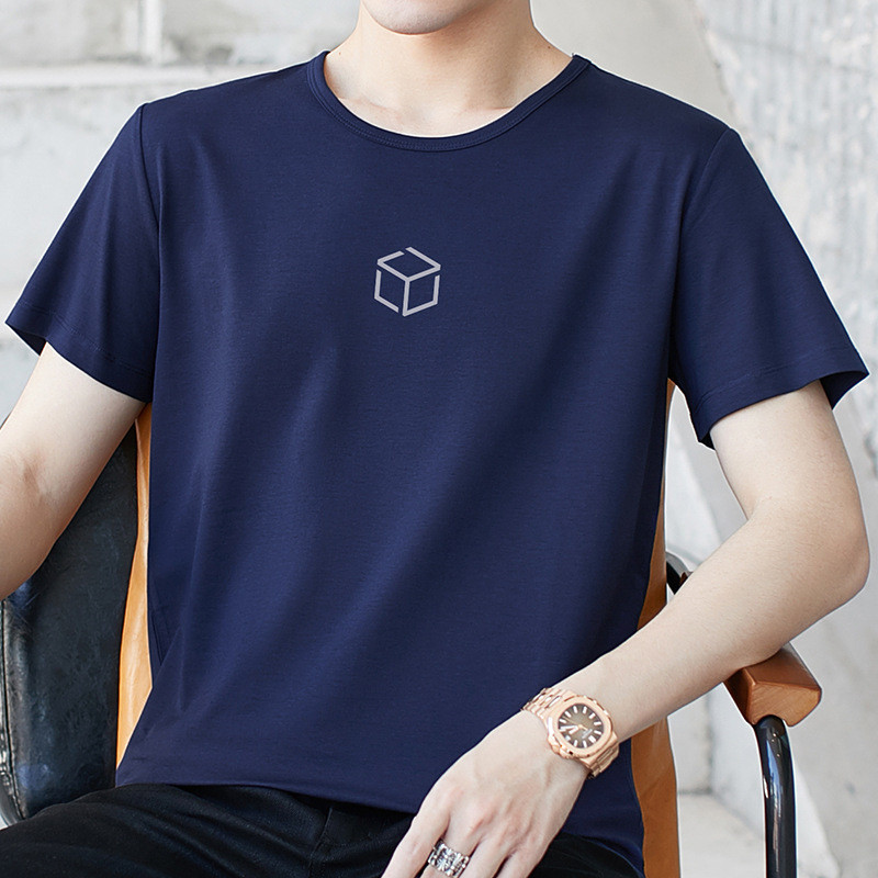 เสื้อยืดแขนสั้น สีขาว สไตล์สตรีท สำหรับผู้ชาย ขนาดบวก #BN511NM