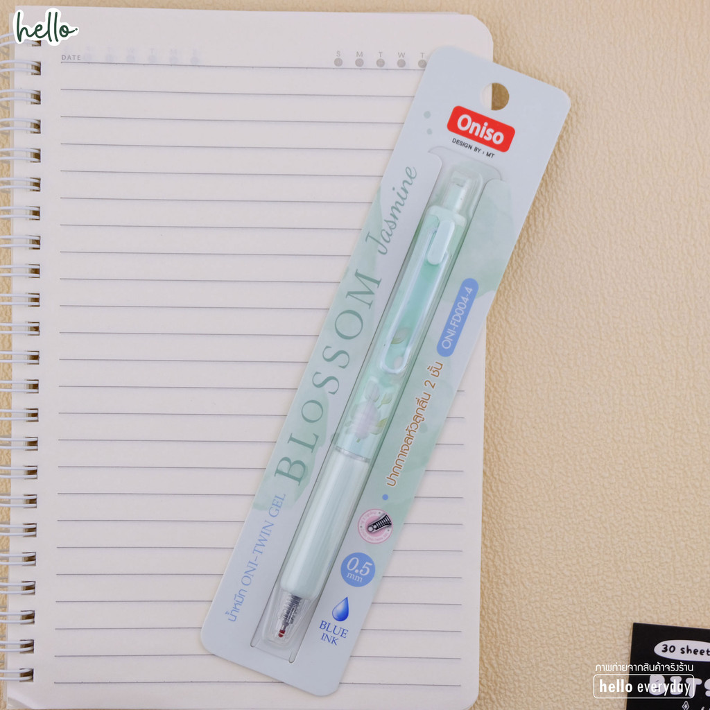 Oniso - ปากกาเจลหัวลูกลื่น 2 ชั้น Blossom หมึกน้ำเงิน ขนาด0.5mm. - รูปที่ 6