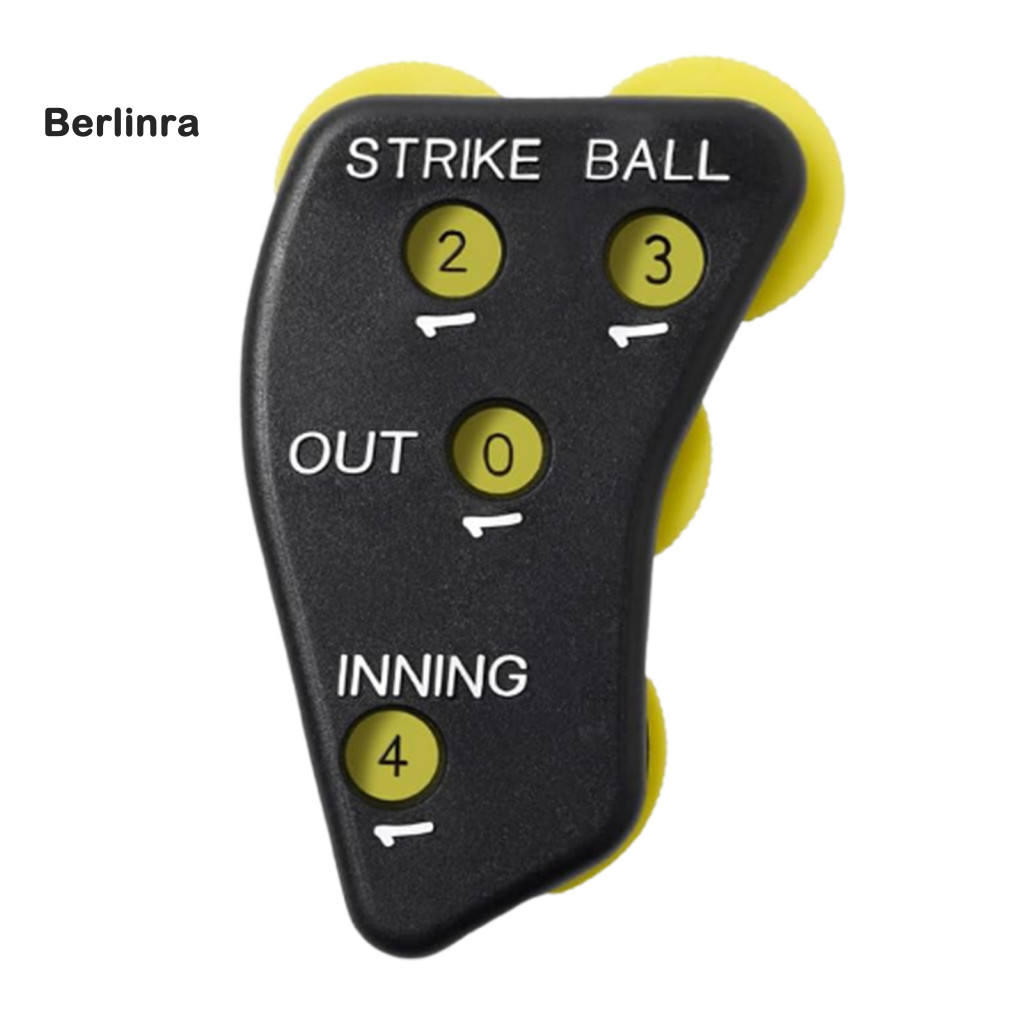 Ber Easy-to-read Umpire Counter Compact Umpire Counter 4 ล้อเบสบอล Umpire Clicker ซอฟท์บอลผู้ตัดสิน 