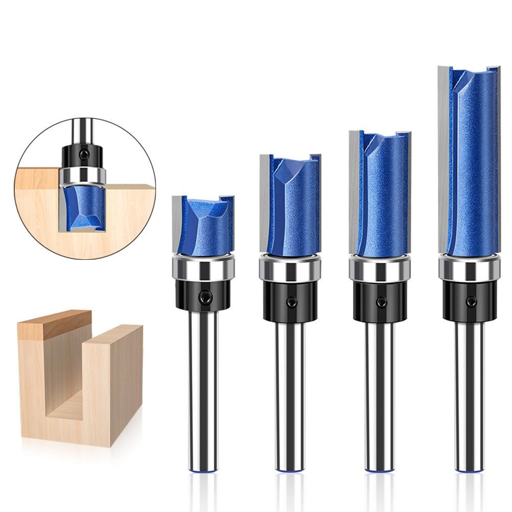 Vsharp 1/4 "6มม.Shankด้านล่างแบริ่งFlush Trim Router Bit สําหรับไม้เครื่องมืองานไม้เครื่องตัดตัดแต่ง