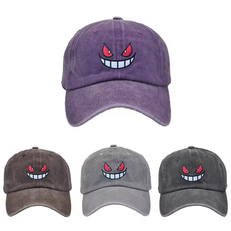 หมวกเบสบอล Unisex สไตล์การ์ตูน Pokemon Gengar เหมาะสำหรับฤดูร้อน