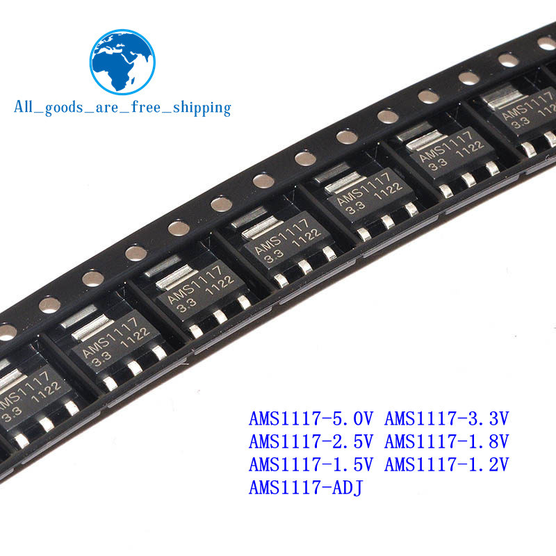 50PCS AMS1117 series AMS1117-3.3V AMS1117-ADJ AMS1117-1.8V AMS1117-1.2V AMS1117-5.0V AMS1117-2.5V AM
