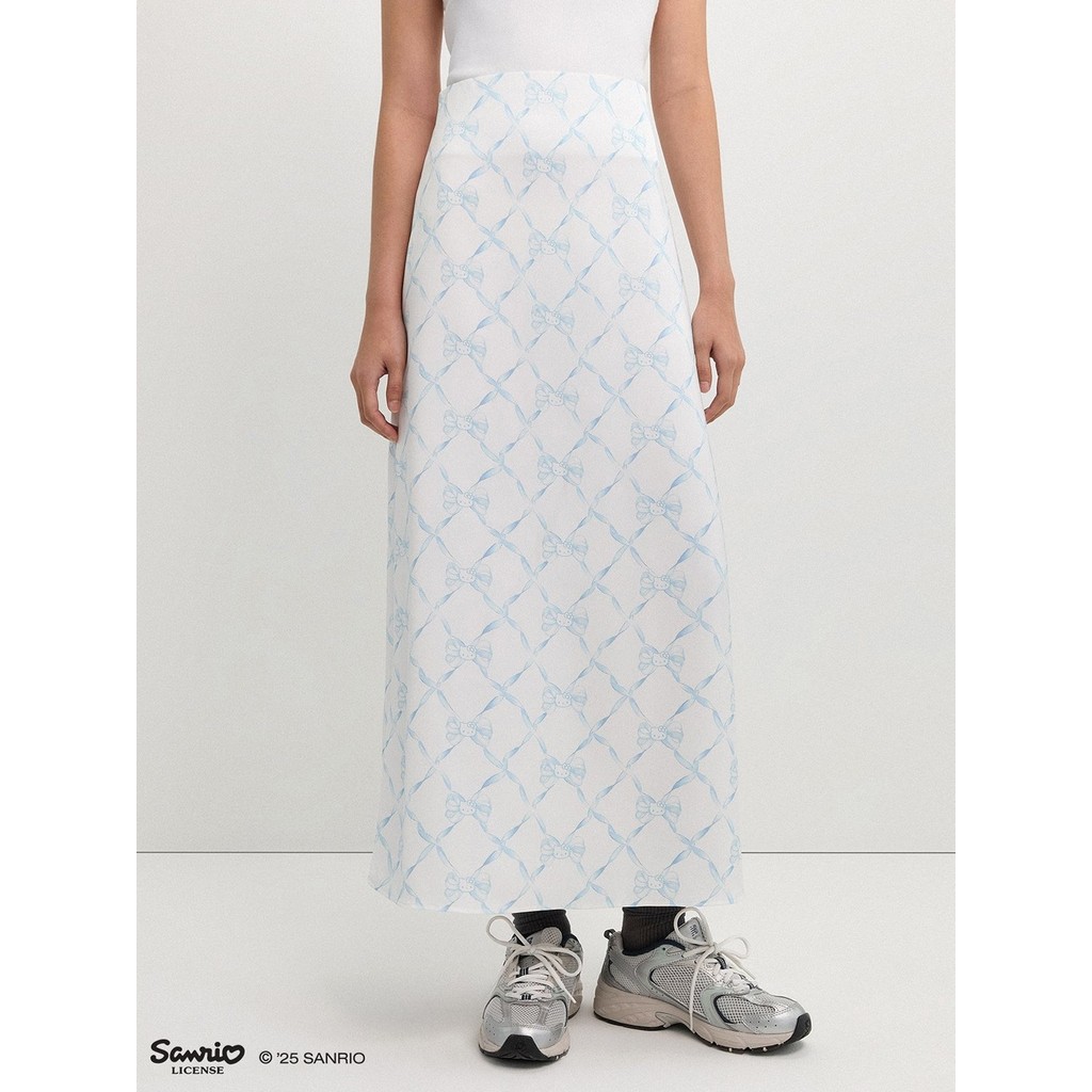 Pomelo. ♥ Hello Kitty กระโปรงพิมพ์ลายโบว์ / Pomelo. ♥ Hello Kitty Bow Print Skirt