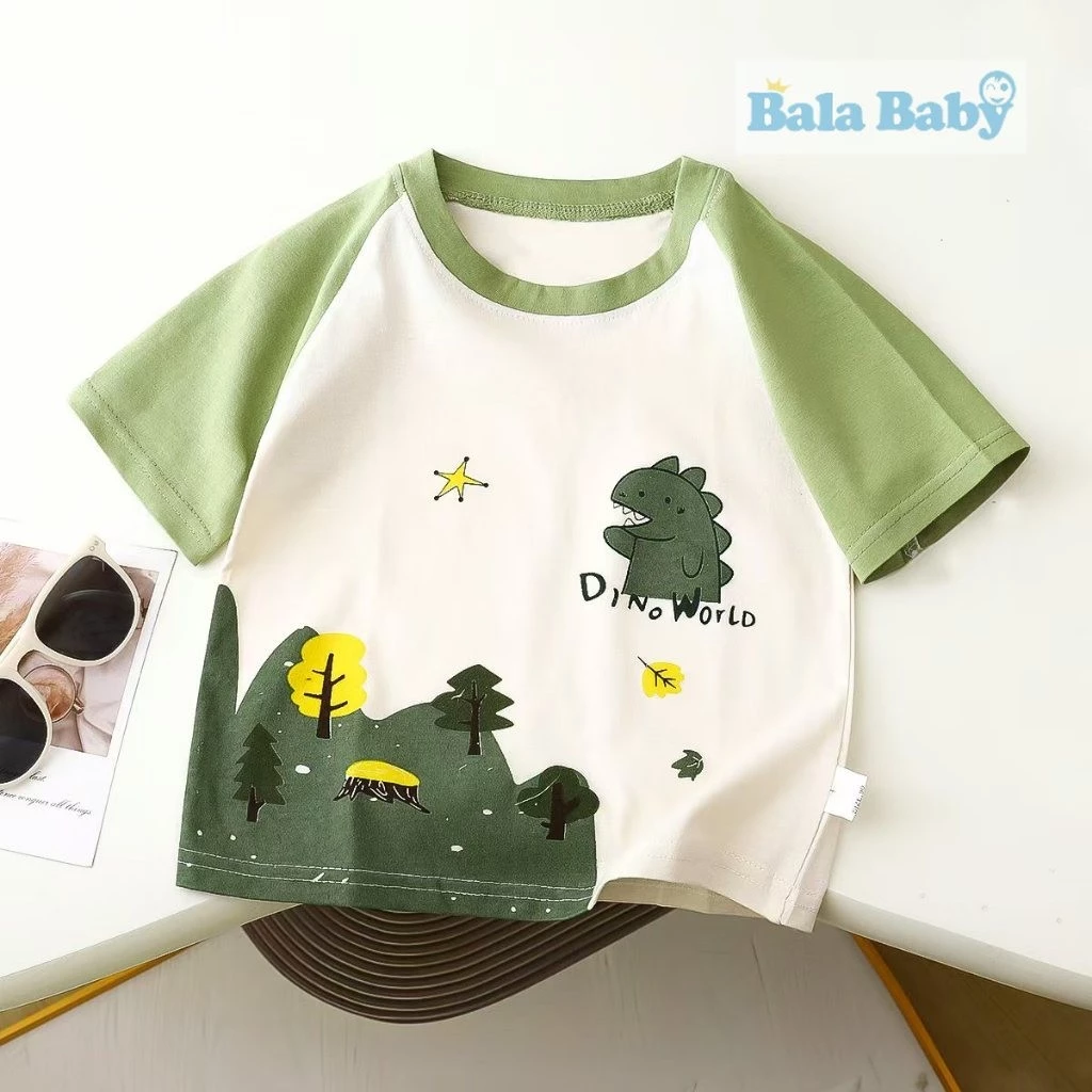 เสื้อผ้าแฟชั่นเด็ก เสื้อยืดเด็กผู้ชาย เนื้อผ้าcotton สำหรับอายุ1-4ปี DXT66 thumbnail 4