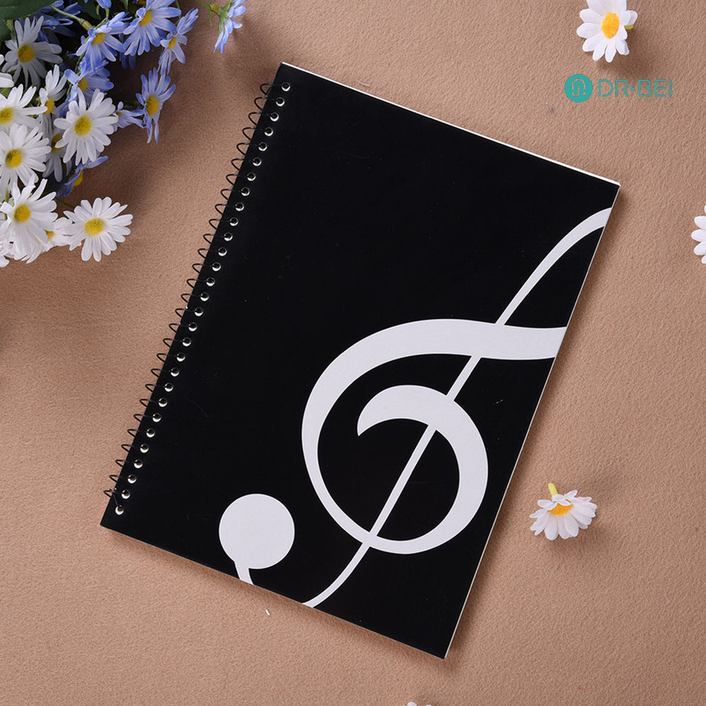 Dr.bei 50 หน้า Music Sheet Spiral Notebook Stave Staff Manuscript Paper หนังสือออกกําลังกาย