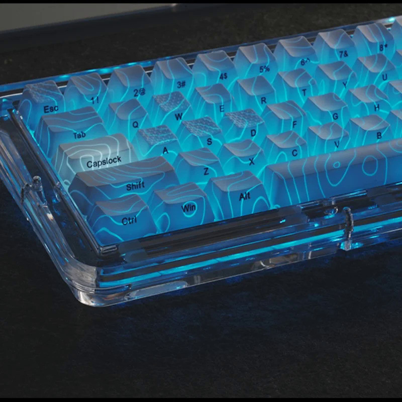 XVX Topographic New Version Pattern Shine-Through OEM Profile IMD-Tech Keycap Set 118 keys