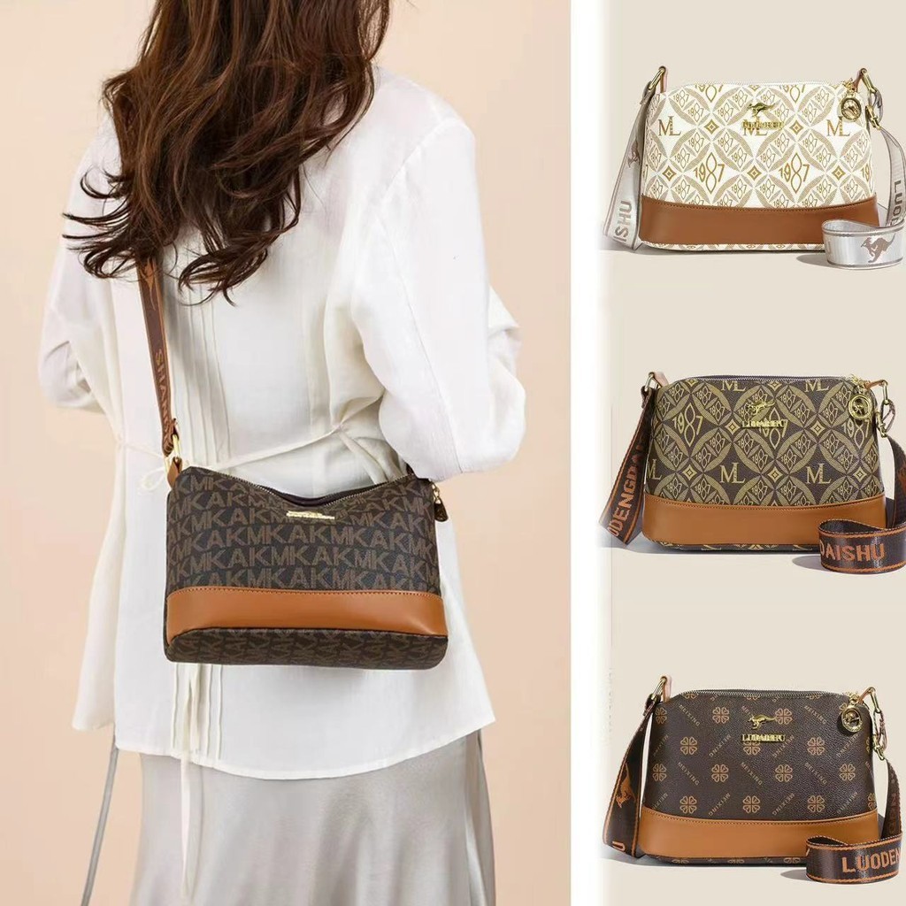 coco baby65: กระเป๋าสะพายไหล่สตรีสไตล์เรโทร มีซิป มีพื้นที่ใส่ของได้เยอะ วางมือถือได้ทุกสไตล์ EP8878