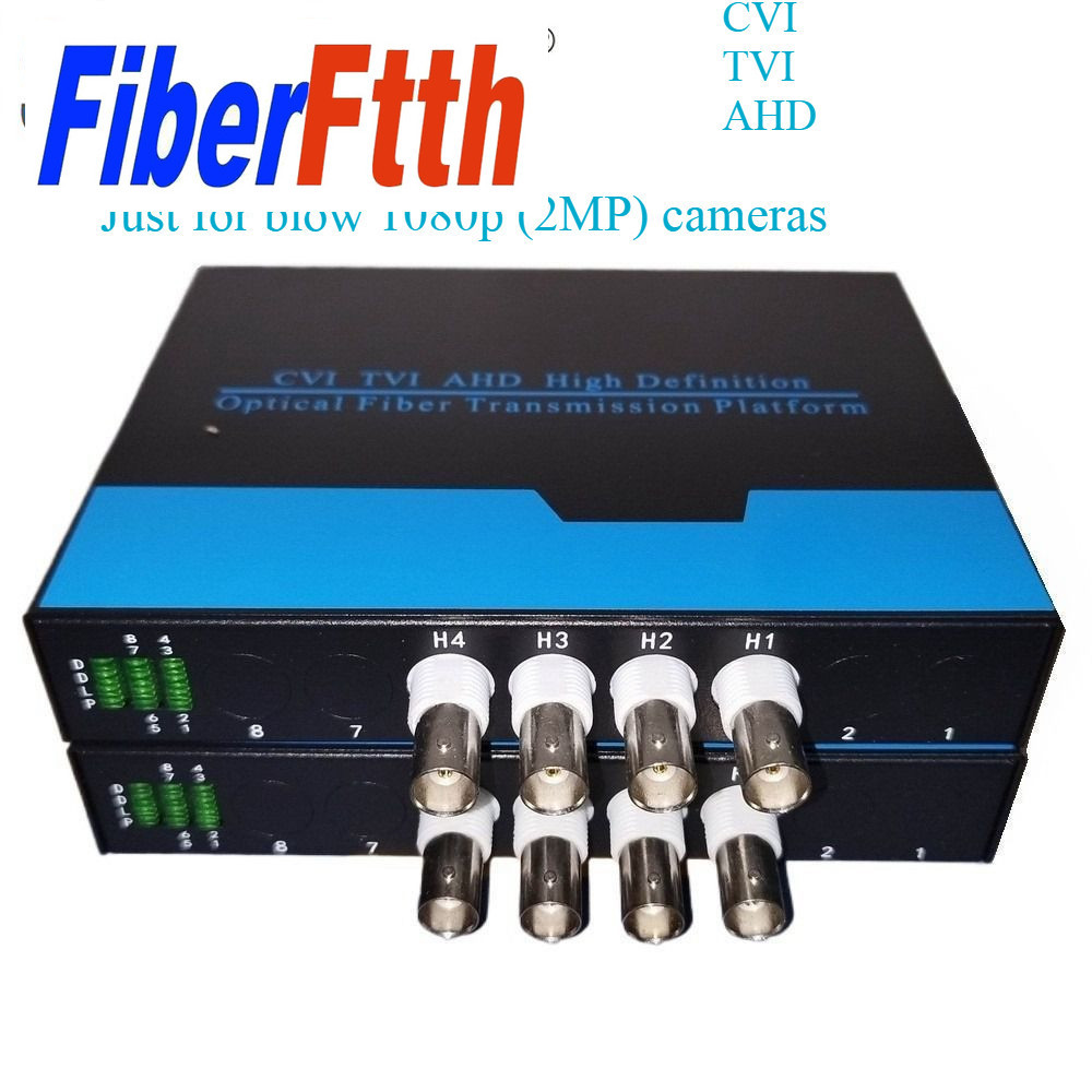 1 คู่ 1CH 2CH 4CH 8CH 1080P coaxial HD ตัวรับส่งสัญญาณแสง CVI TVI AHD วิดีโอตัวรับส่งสัญญาณแสง