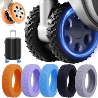 4/8 ชิ้น Thicken Texture ซิลิโคนล้อ Protector สําหรับกระเป๋า…