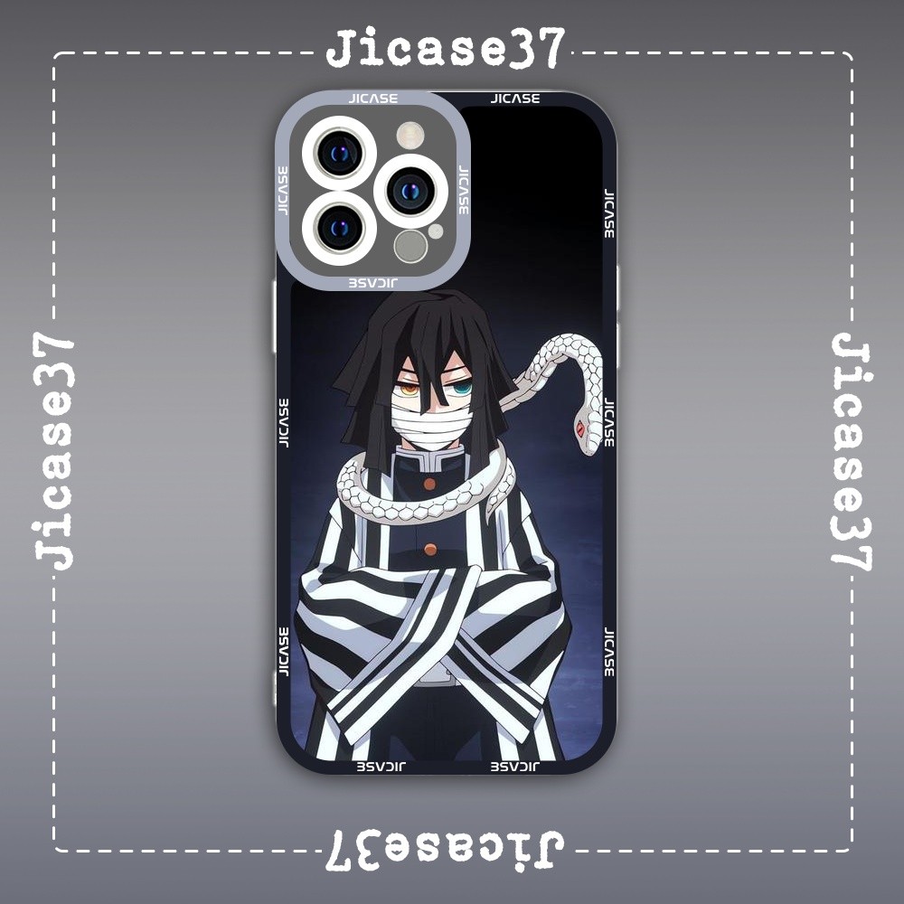 เคส iPhone Square Edge Samsung Xiaomi Oppo Anime Kimetsu no yaiba Demon Slayer Sword Character Iguro