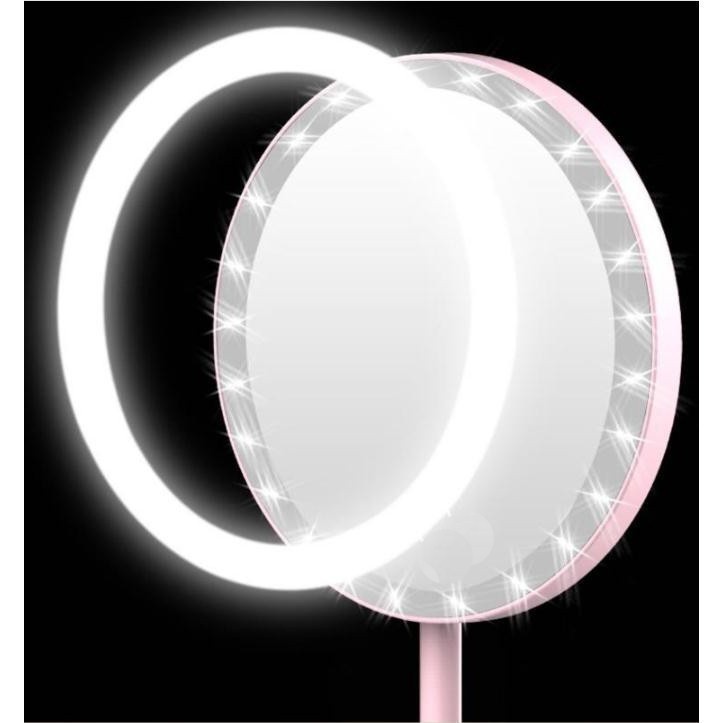 YTL กระจกมีไฟ LED กระจกแต่งหน้าถาดเก็บของ กระจกแต่งหน้า LED กระจกมีไฟส่องหน้า มีไฟ แบบพกพา - รูปที่ 4