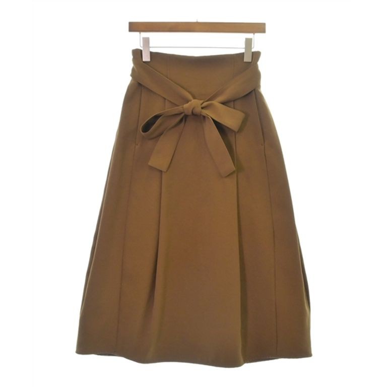 Beams MILK Demi-Luxe Skirt Camel Women Long Direct from Japan Secondhand