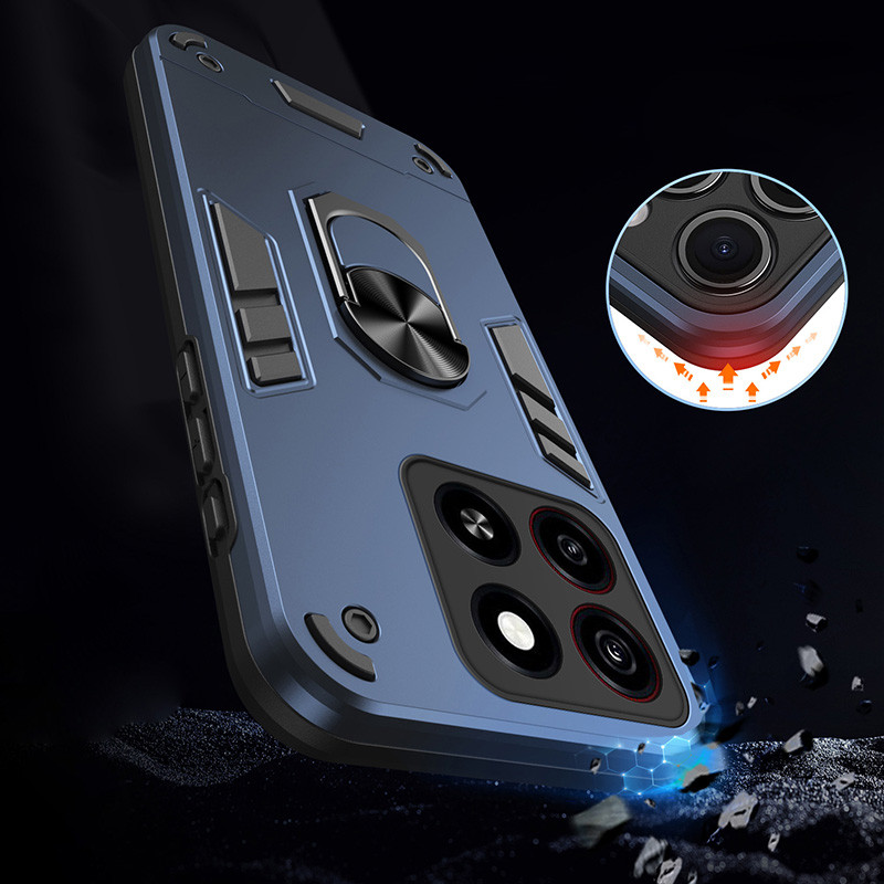 สําหรับ ZTE Blade A55 A35 Z2450 Z2453 เกราะที่ทนทานพร้อมผู้ถือแหวน Kickstand ฝาครอบป้องกัน