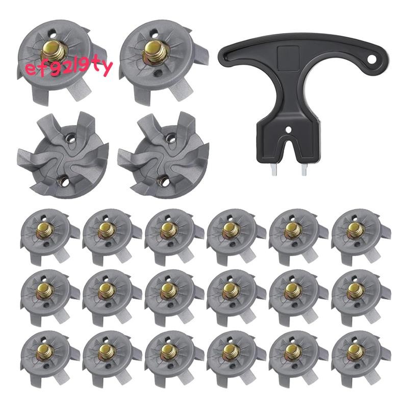 กอล์ฟ Spikes ชุดประกอบด้วย 30 ชิ้น Golf Cleats เปลี่ยน Golf Cleats Spanner ด้ายโลหะสกรู 6 มม. Dia Golf Spike Too