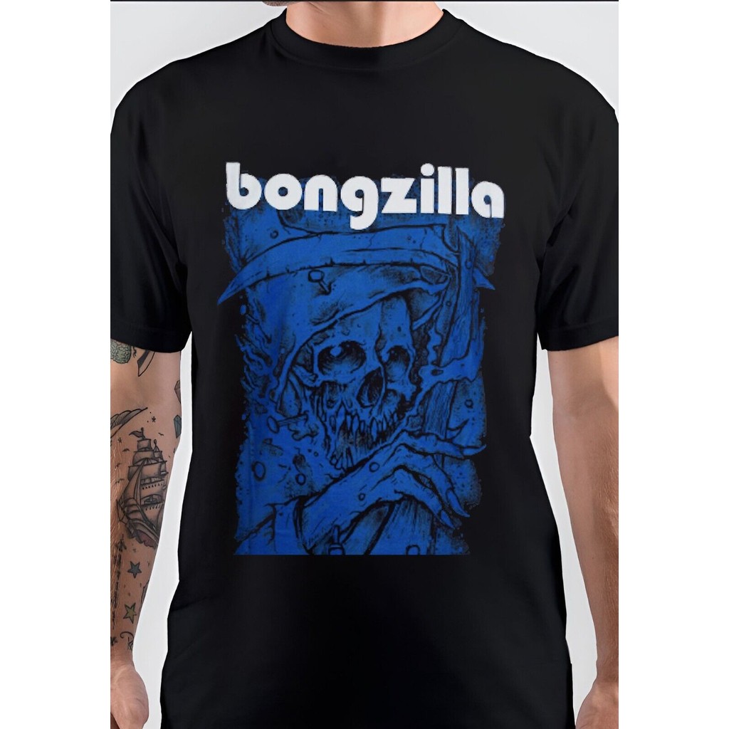 Bongzilla Blue Monster Art Goth Tee คลาสสิก Nwt เสื้อยืด