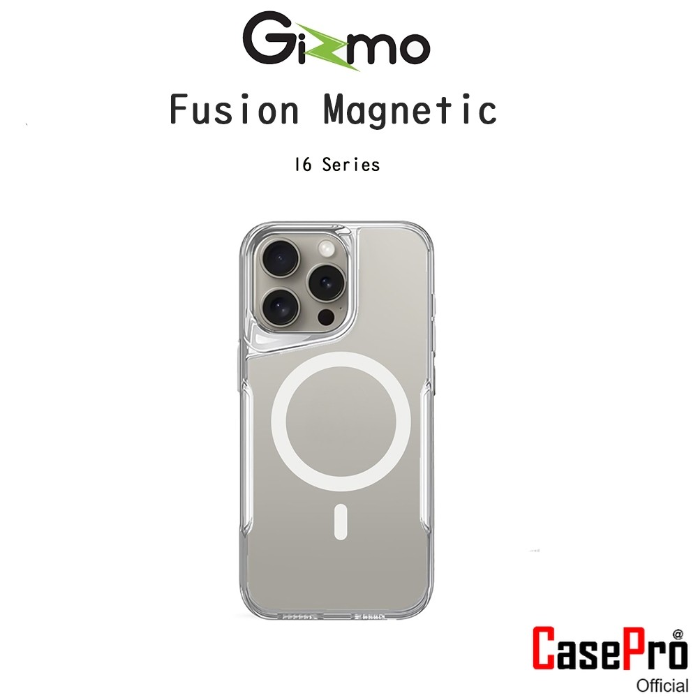 GIZMO Fusion Magnetic เคสใสกันกระแทกเกรดพรีเมี่ยม เคสสำหรับ iPhone16/16Plus/16Pro/16Promax