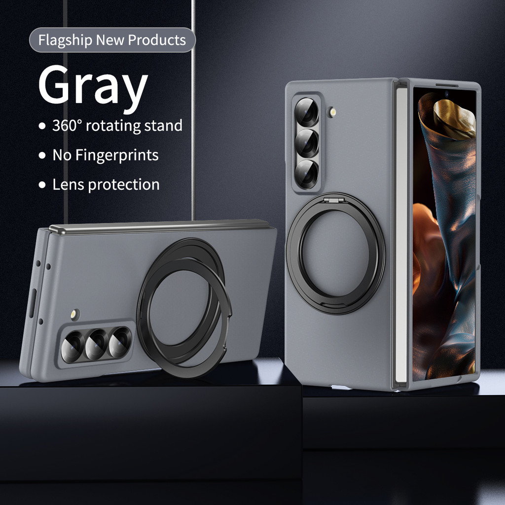 Magnetic 360 หมุนเคสโทรศัพท์สําหรับ Samsung Galaxy Z พับ SE พิเศษ W25 พับ 6 Slim 6 5 4 3 PC Hard ฝาค