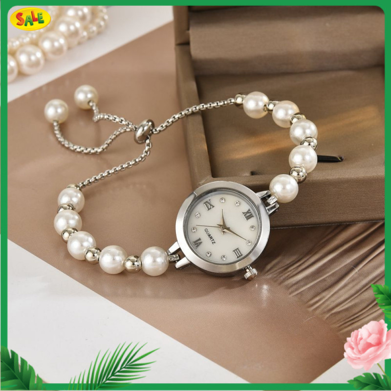 Minimalist y2k นาฬิกาผู้หญิง Fritillary Dial นาฬิกาสไตล์เกาหลีแฟชั่น Pearl สุภาพสตรีสร้อยข้อมือนาฬิกาควอตซ์