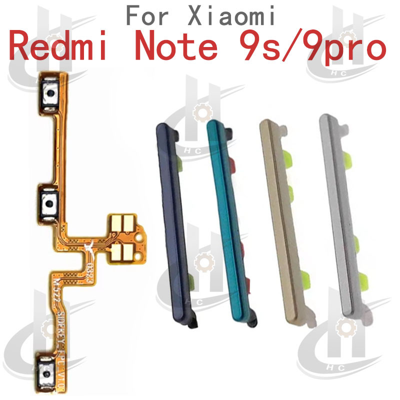 สําหรับ Xiaomi Redmi Note 9S / 9 Pro Power volume ปุ่มด้านข้าง Flex Cable Keys ปุ่มปิดระดับเสียงปุ่มขึ้นและลงด้านข้างอะไหล่ทดแทน – โปรปัง