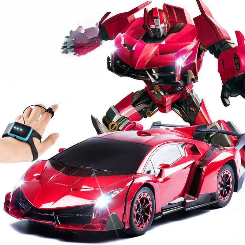 4drc ท่าทางการตรวจจับหุ่นยนต์คิงคองเด็กของเล่นเด็กผู้ชายรถดริฟท์รถแข่งรีโมทคอนโทรลของขวัญรถเปลี่ยนรู