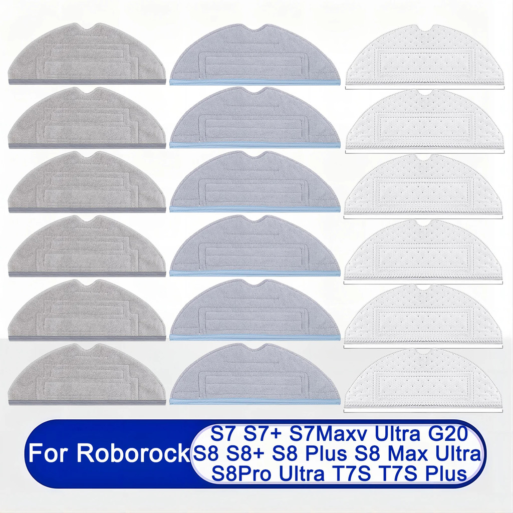 Mop ผ้าสําหรับ Roborock S8,S8+,S8 MaxV Ultra,S8 Pro Ultra,S7,S7 Max Ultra,S7 MaxV,T7S เครื่องดูดฝุ่นหุ่นยนต์ Mop Pads อะไหล่