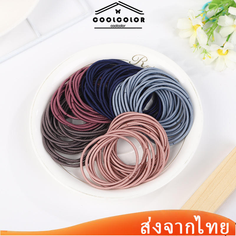100 ชิ้น Loop Slim Hair Rope