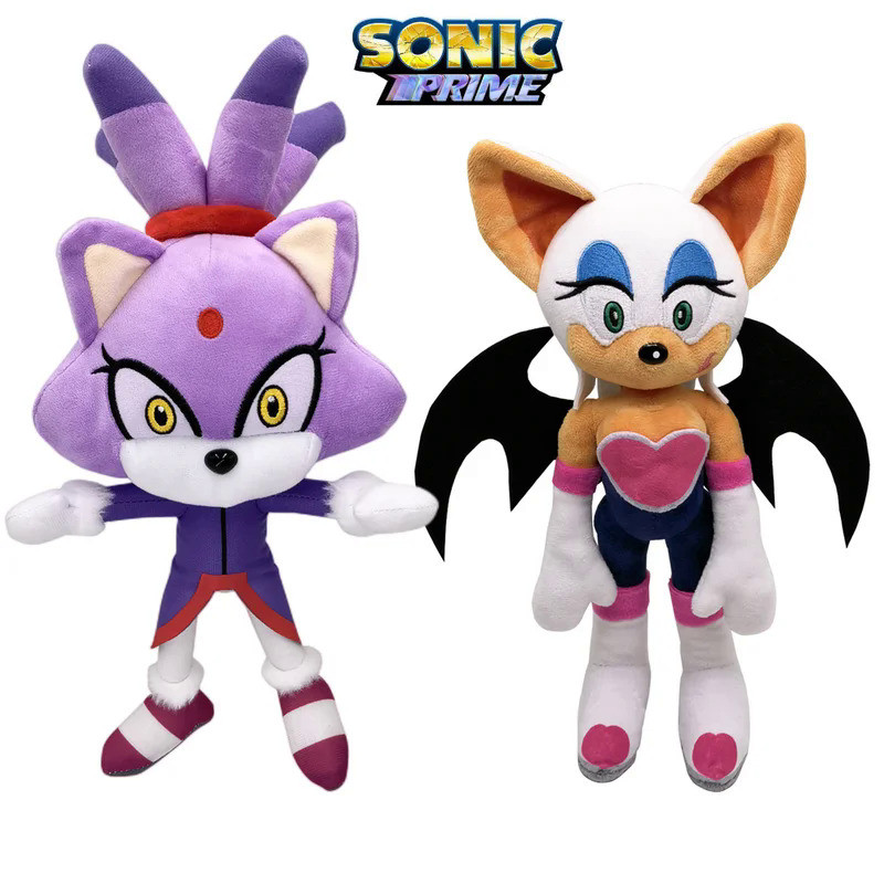 30cm Sonic The Hedgehog Rouge The Bat Blaze The Cat Plush Toy Stuffed Doll Animal Toys Kids Gifts To