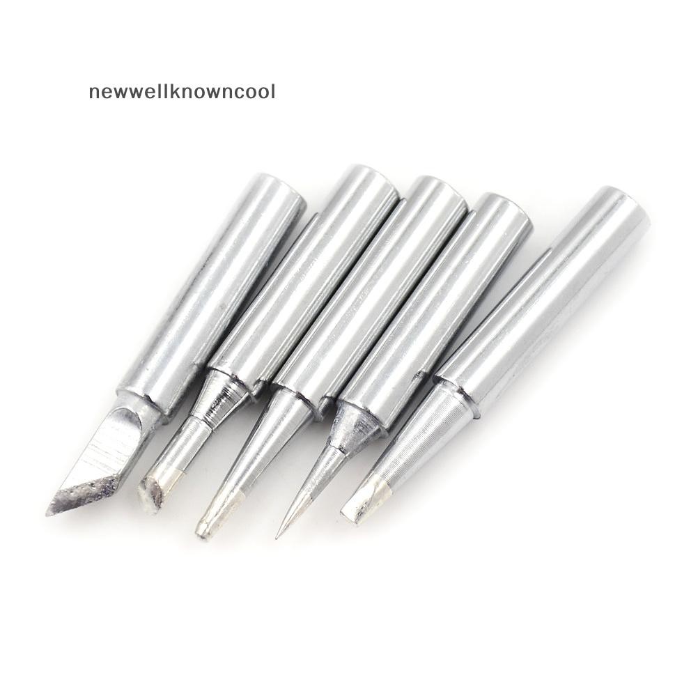 Newwellknowncool 5 ชิ้น 936 ทองเหลืองไฟฟ้าหัวแร้ง Tip Solder Station กรวย Bevel Tip AAD