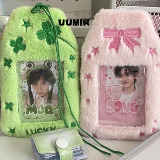 Uumir ตุ๊กตา Photocard ,น่ารักหนารถบัสประตูการ์ดแขน,โบว์โบว์…