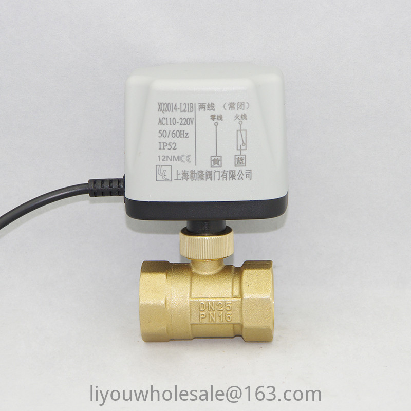 บอลวาล์วสองทางไฟฟ้า 220v ปกติปิดปกติเปิดสวิตช์วาล์วน้ําไฟฟ้า DC12V24VAC110V220V