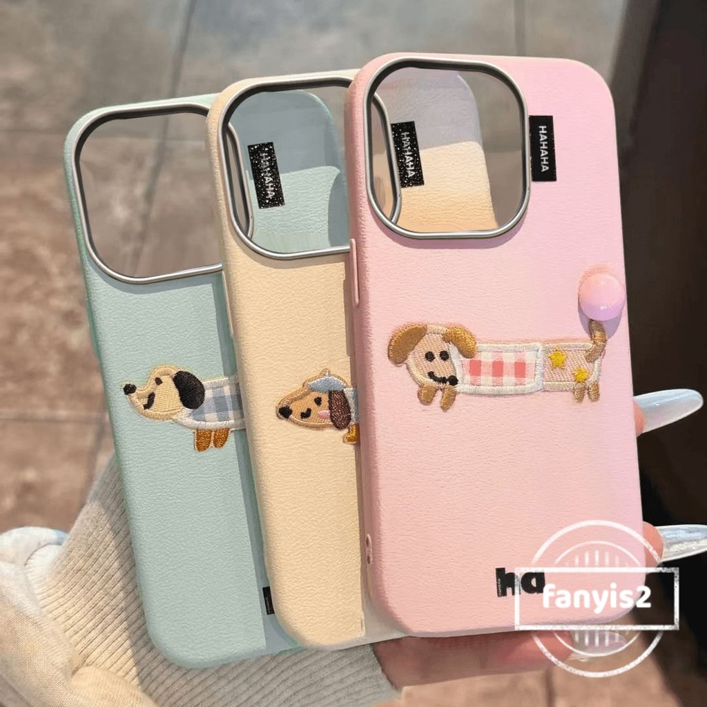 SAMSUNG สําหรับsamsung A16 A06 A14 A15 A05 A05s A12 A13 A35 A55 A50 A50s A54 A04 A34 A33 A30s A53 A51 A11 A03s A02s Retroปลอกหนังกันกระแทกสติกเกอร์สุนัขหรูหราปลอกหนังกรณีกันกระแทก