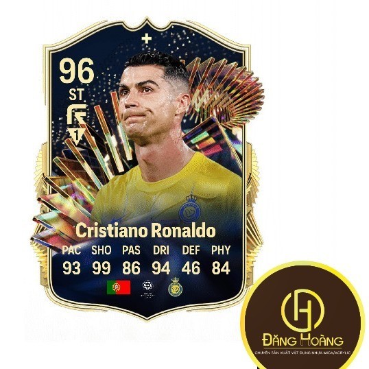 พวงกุญแจ Cristiano Ronaldo สโมสรฟุตบอลเรอัลมาดริด ️PLAYER CARD KEYCHAIN ️ DH