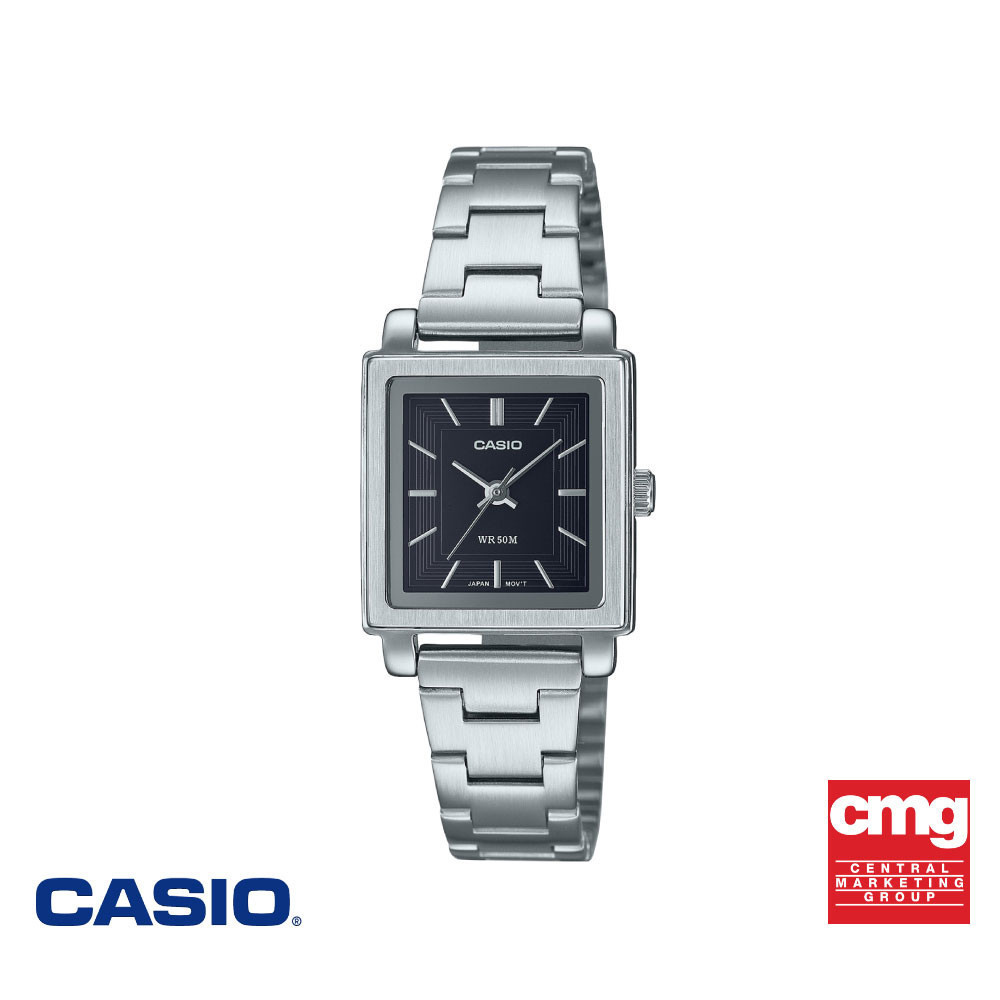 CASIO นาฬิกาข้อมือ CASIO รุ่น LTP-E176D-1AVDF วัสดุสเตนเลสสตีล สีดำ