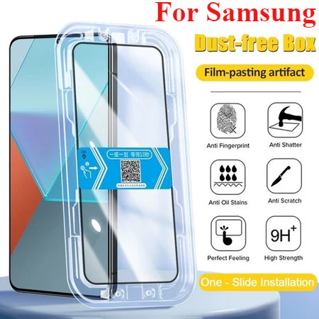 ฟิล์มกระจก สําหรับ ฟิล์ม Samsung A55 A54 A12 A05 A05S A15 A53 A35 A34 A32 A23 A22 A14 A13 A52 A50 S24 ติดง่ายแบบเต็มจอHD