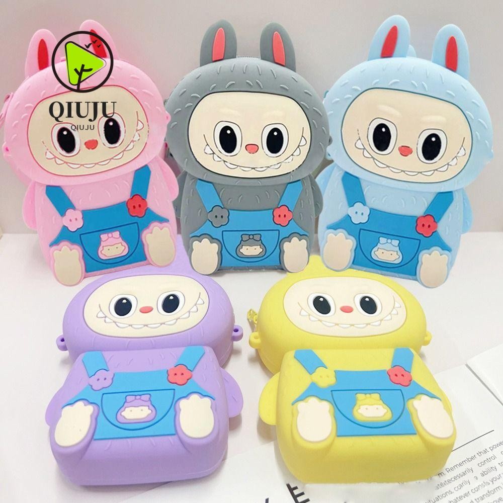 กระเป๋า QIJU Labubu, กระเป๋าซิลิโคนน่ารัก, แฟชั่นกันน้ํา Rubble ตุ๊กตาการ์ตูนกระเป๋าเด็ก