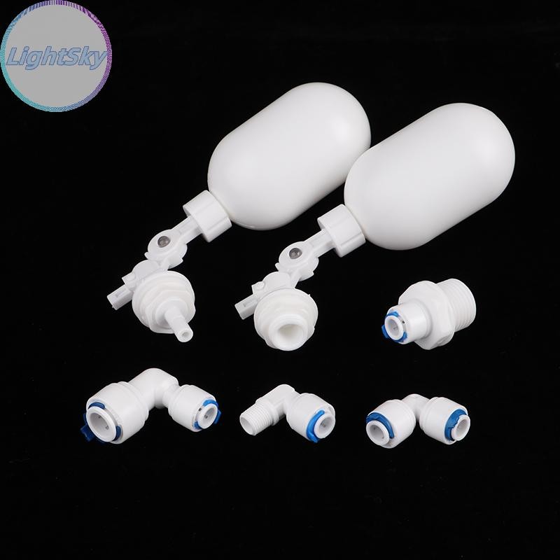 LightSky ระดับน้ําระบบ Reverse Osmosis 1/4 "3/8" วาล์วลอย Aquarium Fish Water Dispenser วาล์วลอย TH