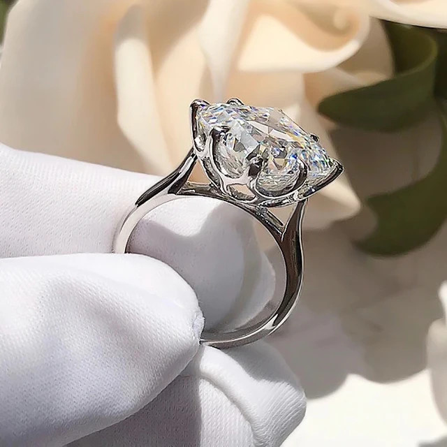 925 เงินสเตอร์ลิงบุคลิกภาพขนาดใหญ่สีชมพู Cubic Zirconia แหวนแต่งงานสําหรับผู้หญิงโรแมนติกเจ้าสาวแต่งงานพิธีพรรคแหวนเครื่องประดับแฟชั่น