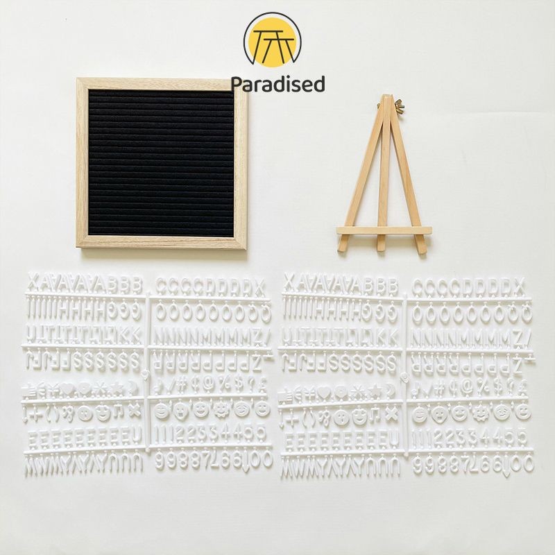 INS สไตล์ไม้ Felt Letter Spelling BOARD Photo PROP 20 ซม.กระดานข้อความParadised