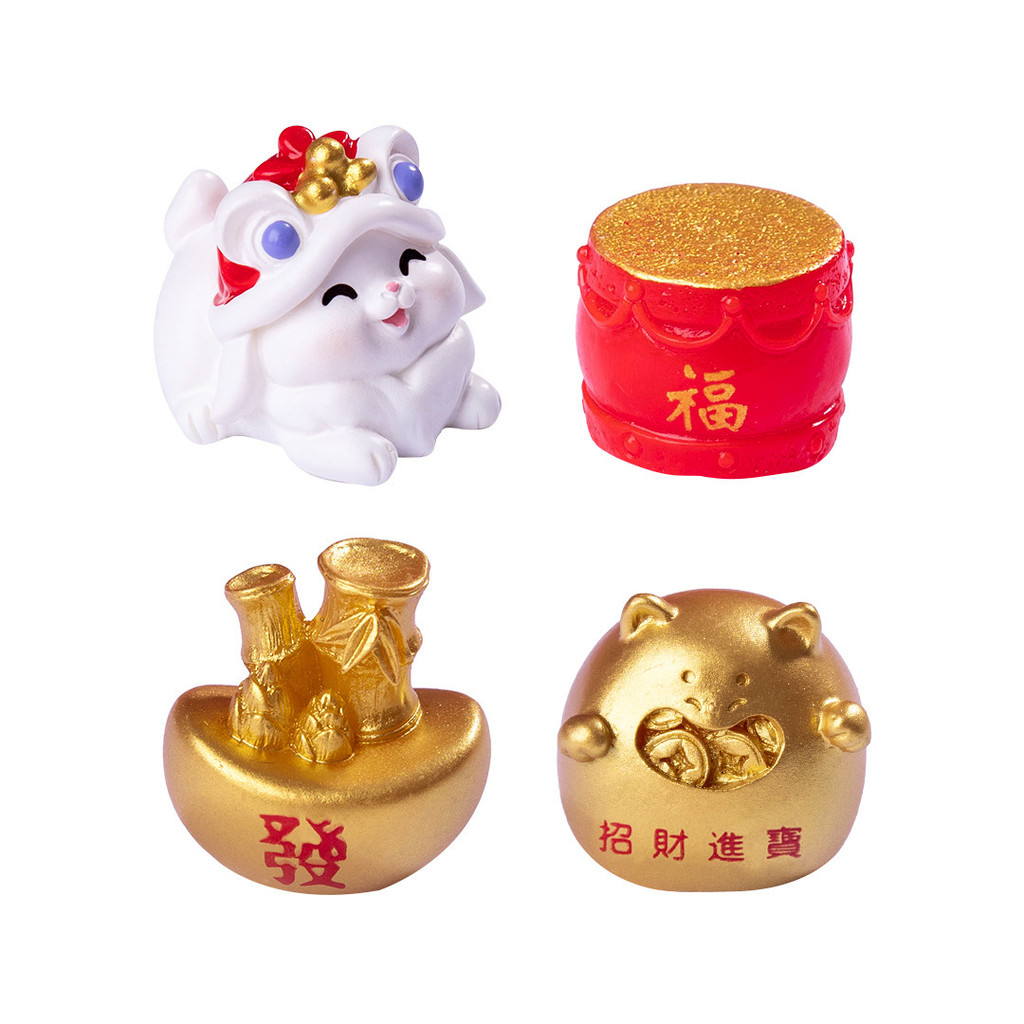 สร้างสรรค์ปีใหม่นําความมั่งคั่งและเจริญรุ่งเรืองกับหมูต้นไม้โชคดีถุงมินิรถติดตั้งเครื่องประดับภูมิทัศน์มอสไมโครภูมิทัศน์ตกแต่งสวน ทําเอง เรซินงานฝีมื - รูปที่ 7