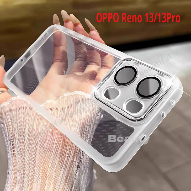OPPO Reno14 เคสโทรศัพท์สแควร์ Soft สําหรับ OPPO Reno 14 F 13 Pro 13Pro 13F 12Pro 12F Reno12 Reno13Pro 5G กรณีกันกระแทกกันชนป้องกันกล้องใสปกหลัง OPPOReno13 5G