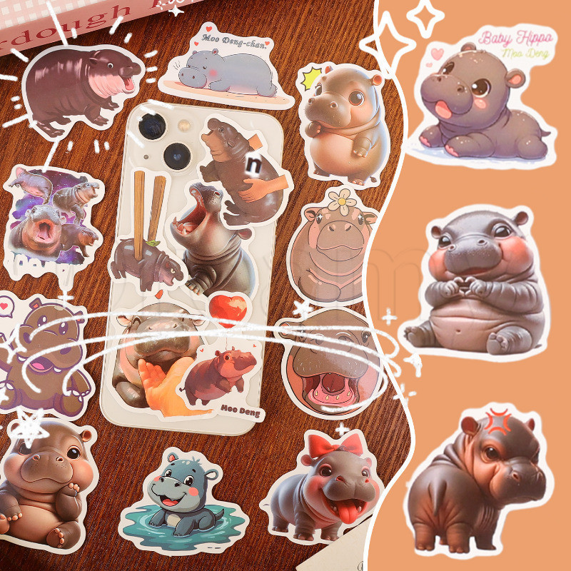 50ชิ้นการ์ตูนหมูเติ้งสติ๊กเกอร์ชุด-กาวตนเองสมุดสติกเกอร์แล็ปท็อป-นักเรียนของขวัญสติกเกอร์-ทําเอง ทําด้วยมือวัสดุของเล่นสติกเกอร์-กันน้ํากราฟฟิตีสติก