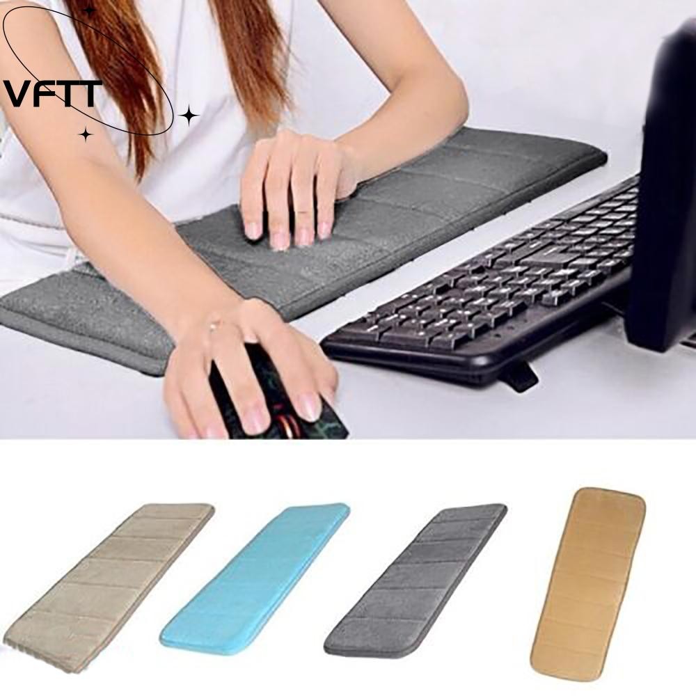 Vftt เสื่อข้อศอกข้อมือคอมพิวเตอร์,แผ่นข้อศอกคีย์บอร์ดนุ่มพิเศษดูดซับเหงื่อ,คุณภาพสูง60*20ซม. ที่วางข้อศอกแป้นพิมพ์ผ้าฝ้ายสําหรับโต๊ะตั้งโต๊