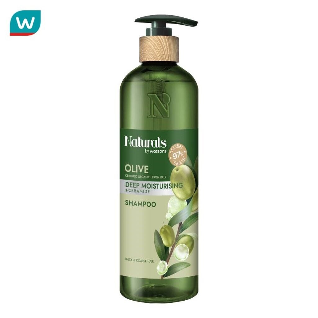 Naturals by Watsons เนเชอรัล บาย วัตสัน โอลีฟ ดีพ มอยซ์เจอไรซิ่ง แชมพู 490มล