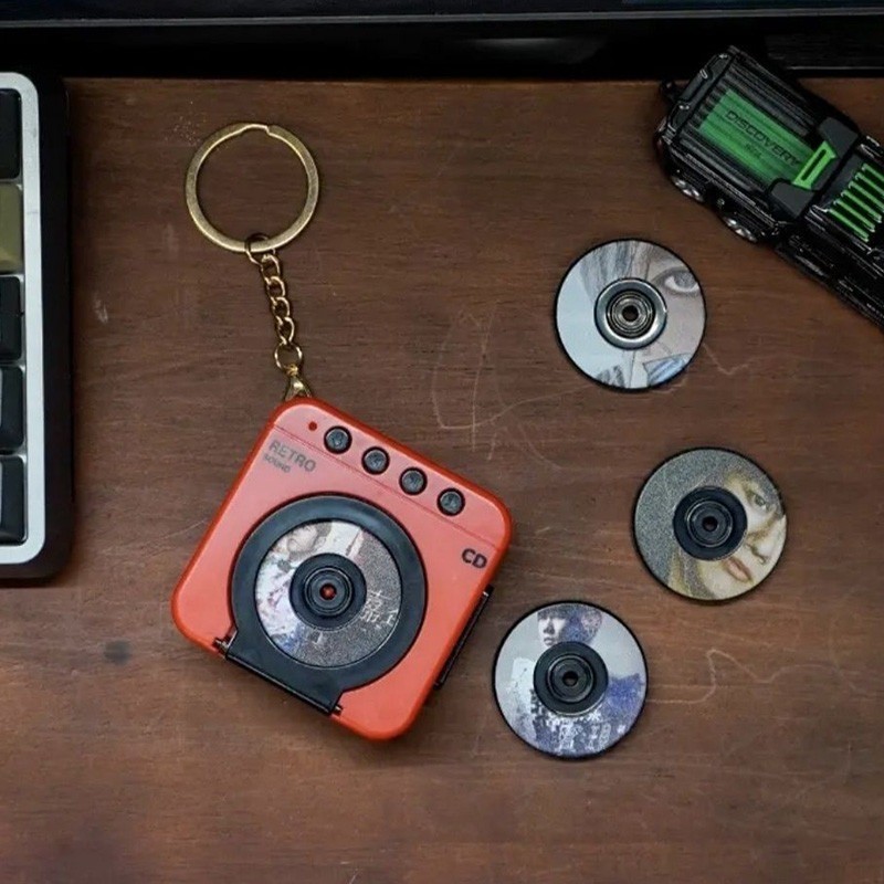 บันทึก Cassette Keyring Creative CD Player พวงกุญแจ Jay Chou เพลงเสียงจี้เด็กของขวัญอุปกรณ์